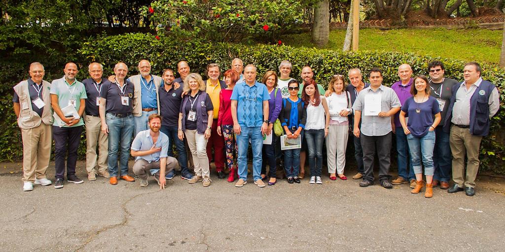 Marek Małysa with other lecturers at World Bridge Federation Congress in Medellin (Columbią).